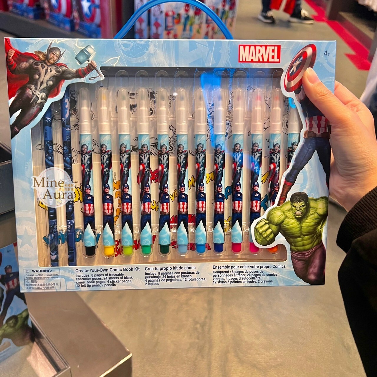 漫威 Marvel 繪畫色筆組 文具包 文具組 文具禮盒 -香港迪士尼樂園