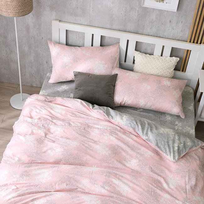 200織精梳棉床包兩用被組  | 2079 昆蒂娜 粉  | 鴻宇