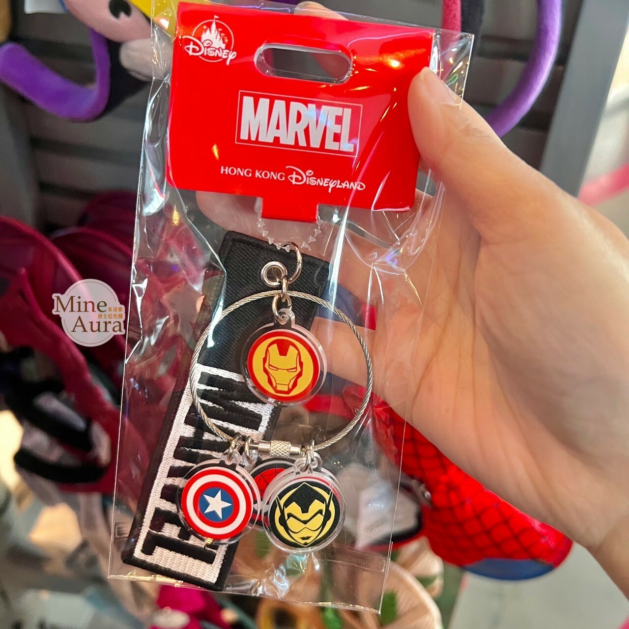 漫威 Marvel 英文字母 布標造型 鑰匙圈 吊飾 -香港迪士尼樂園
