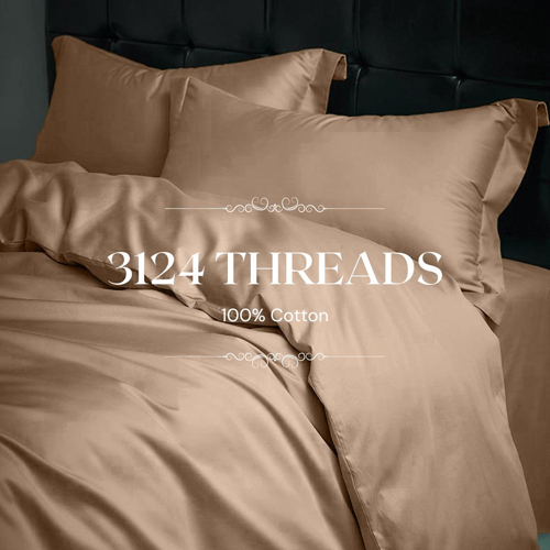 Black Smith - 3124 針埃及棉LoveBird床品套裝(摩卡米_單人/雙人/加大/特大)