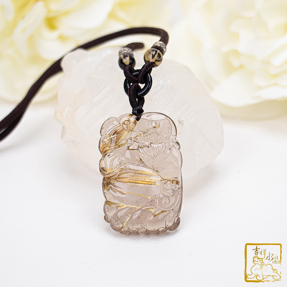 鈦晶九尾狐仙項鍊 22.6g 財富業績