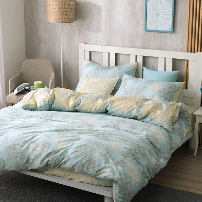 200織精梳棉床包兩用被組  | 2079 昆蒂娜 藍  | 鴻宇