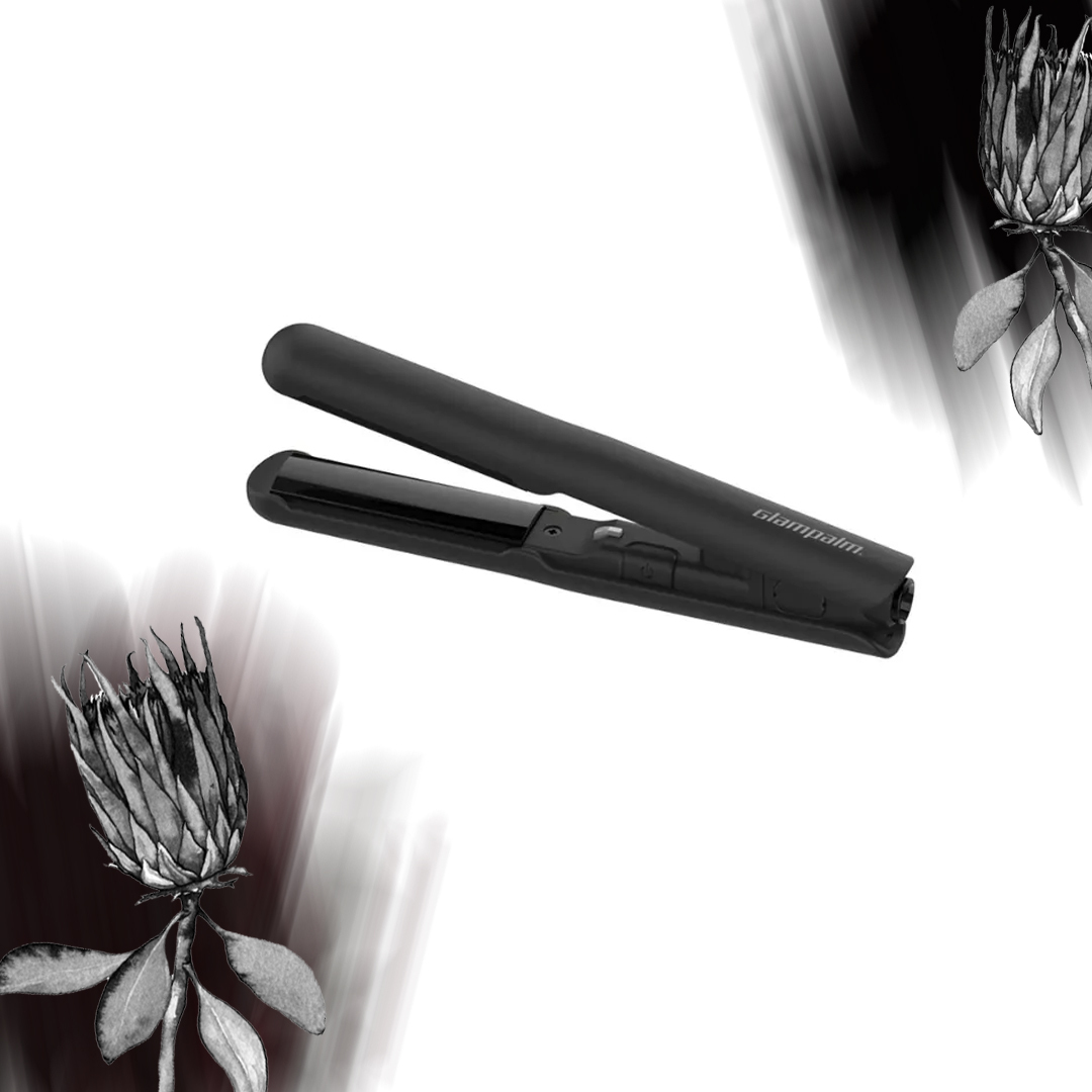 Glampalm GP103 Double-C 迷你造型夾 [弧形板面] [型格黑色] - 1年保養