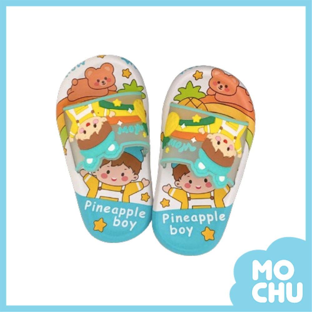 菠蘿男孩防滑兒童拖鞋(二色)
