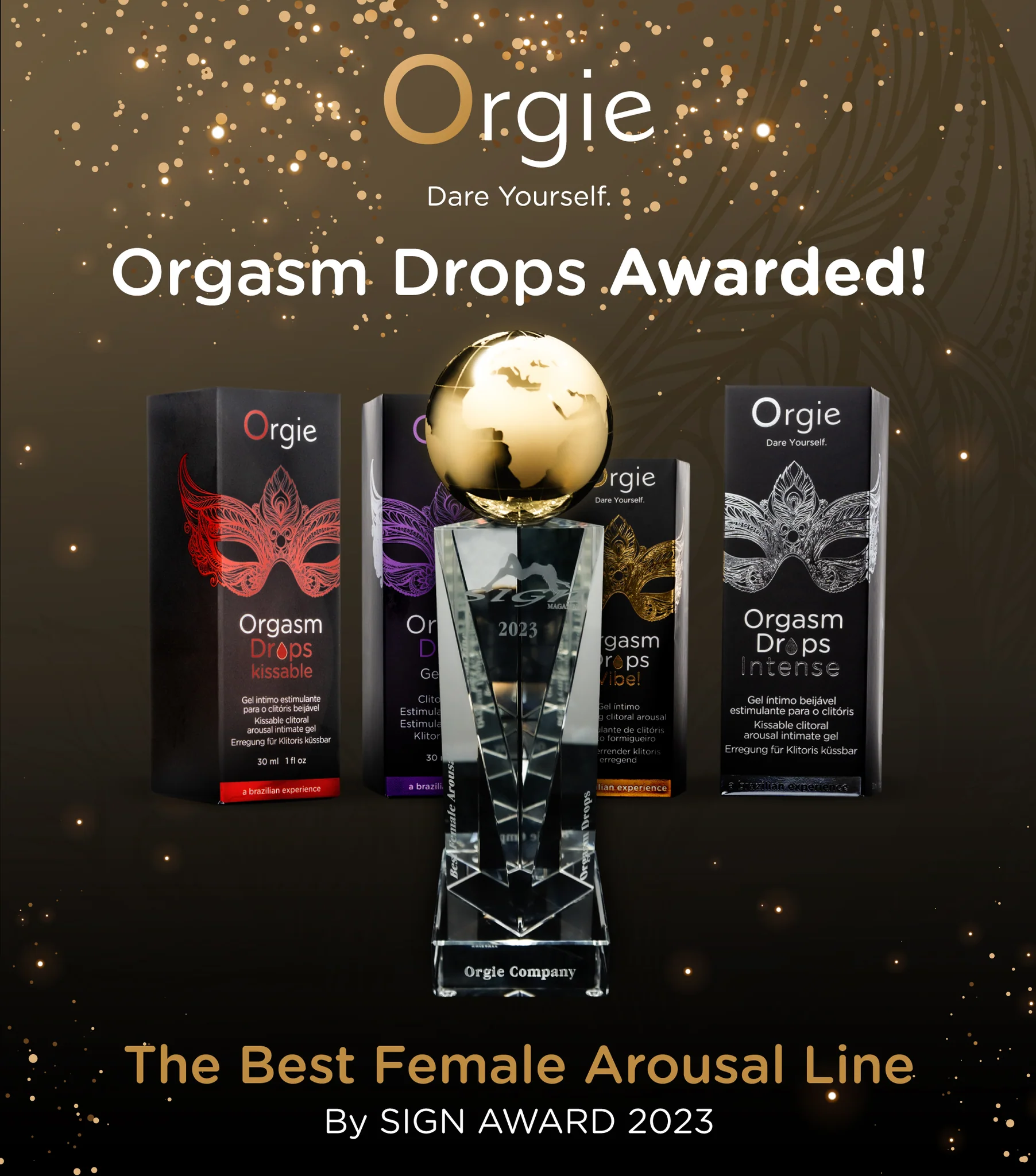 Orgasm Drops Line Awarded (Sign Award),Orgie Orgasm Drops 高潮液獲國際獎項