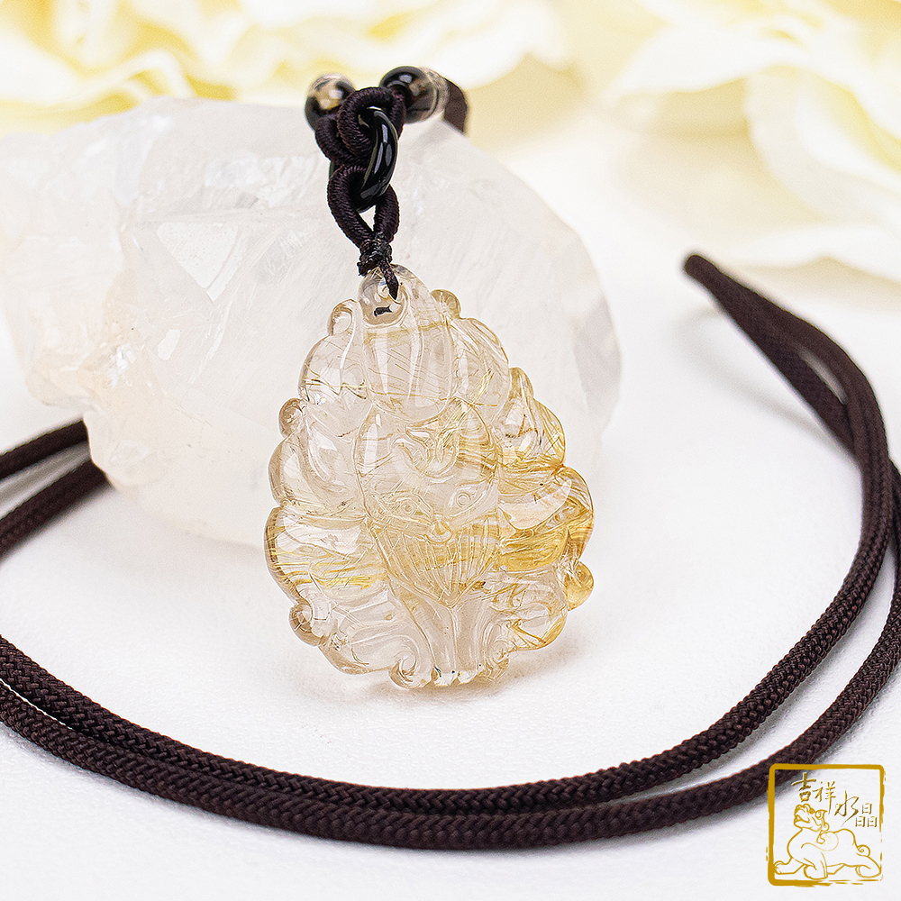 鈦晶九尾狐仙項鍊 20.7g 財富業績