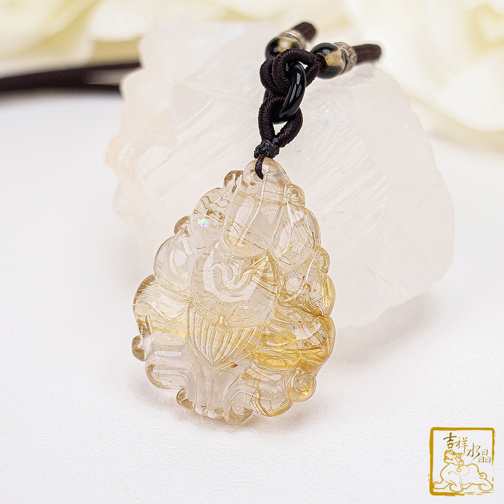 鈦晶九尾狐仙項鍊 20.7g 財富業績