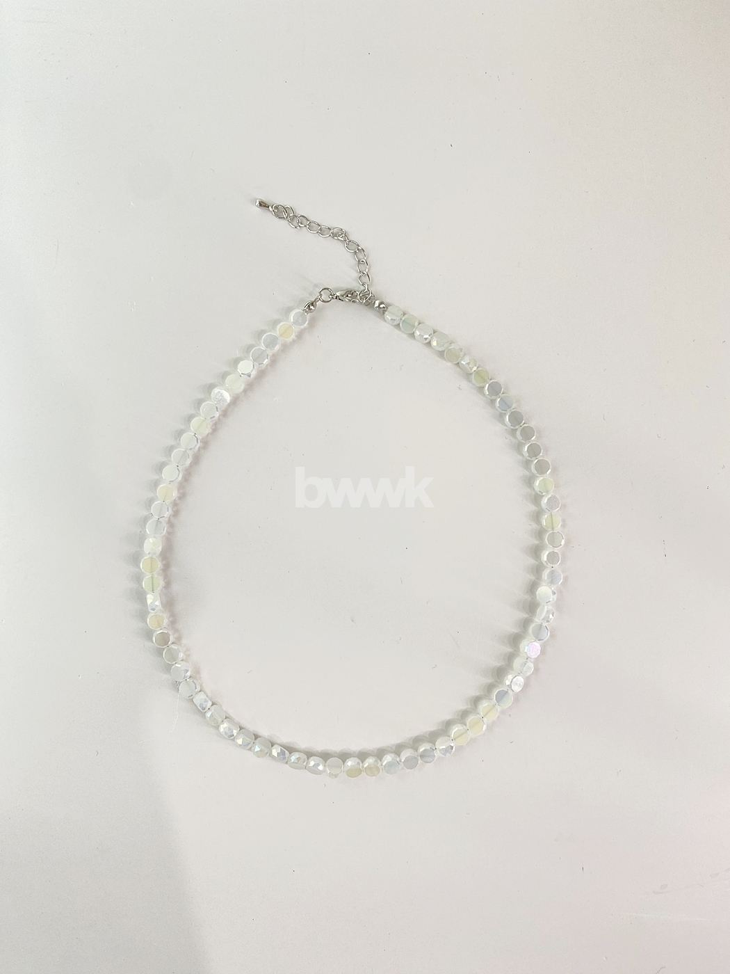 水波壓克力串珠項鍊-白