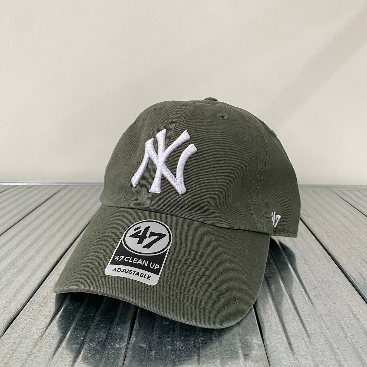 MLB CLEAN UP系列 洋基隊大logo 六分割老式棒球帽 B-RGW17GWS-MSA