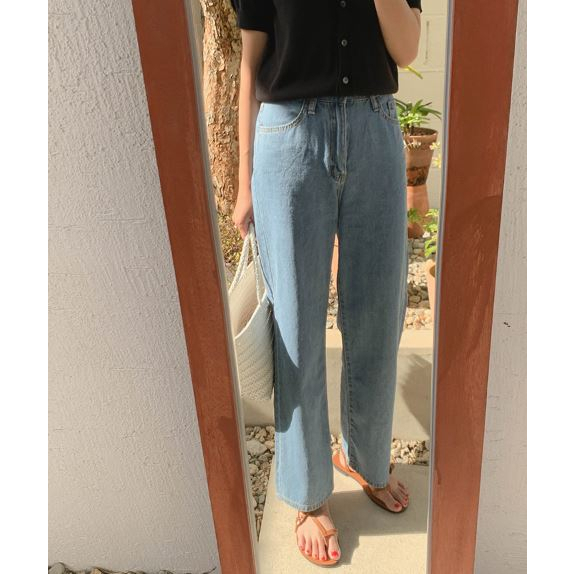 2907 女牛仔寬褲