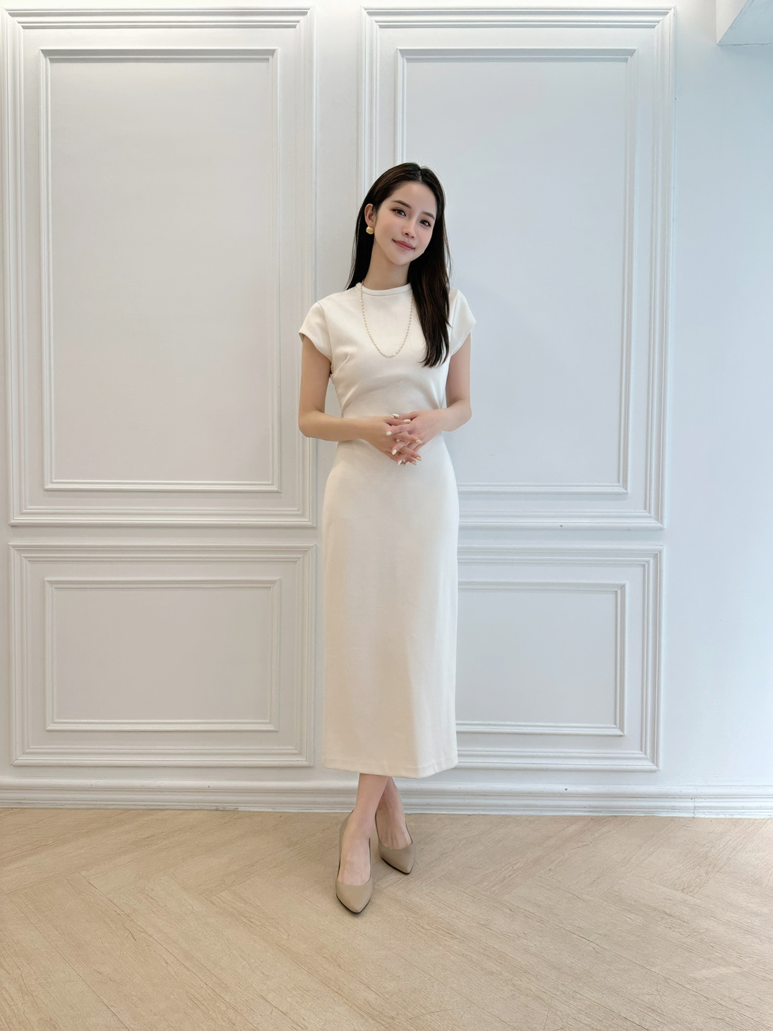 彈性短袖合身洋裝