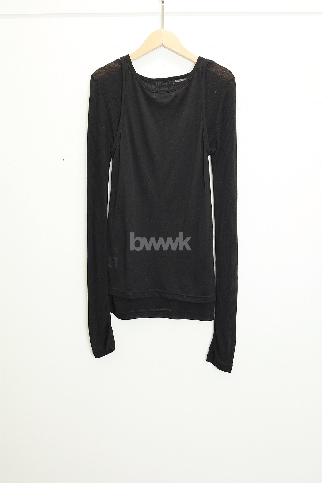 兩件式長袖上衣-黑