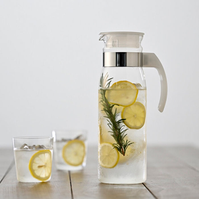 日本HARIO 1.4L 耐熱玻璃冷水瓶 -米白色 -RPLN-14OWH