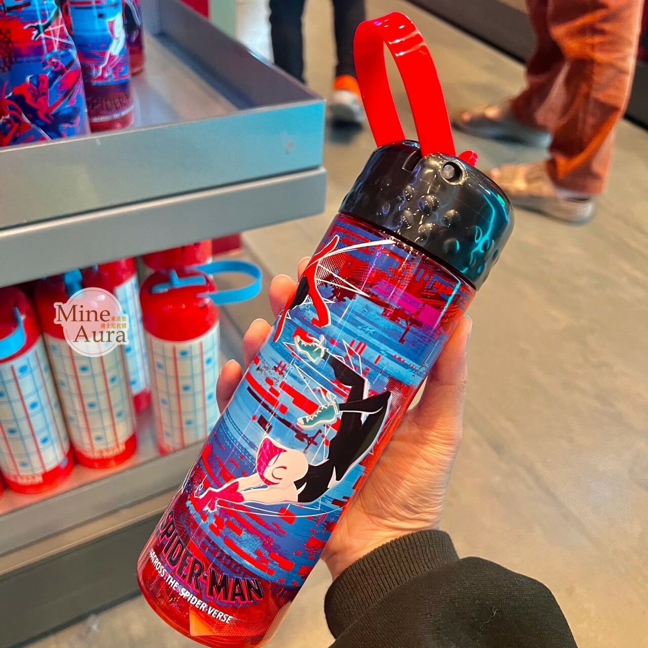 蜘蛛人 Spider-Man 黑蜘蛛圖案 黑蓋 手提 水壺 漫威 Marvel -香港迪士尼樂園