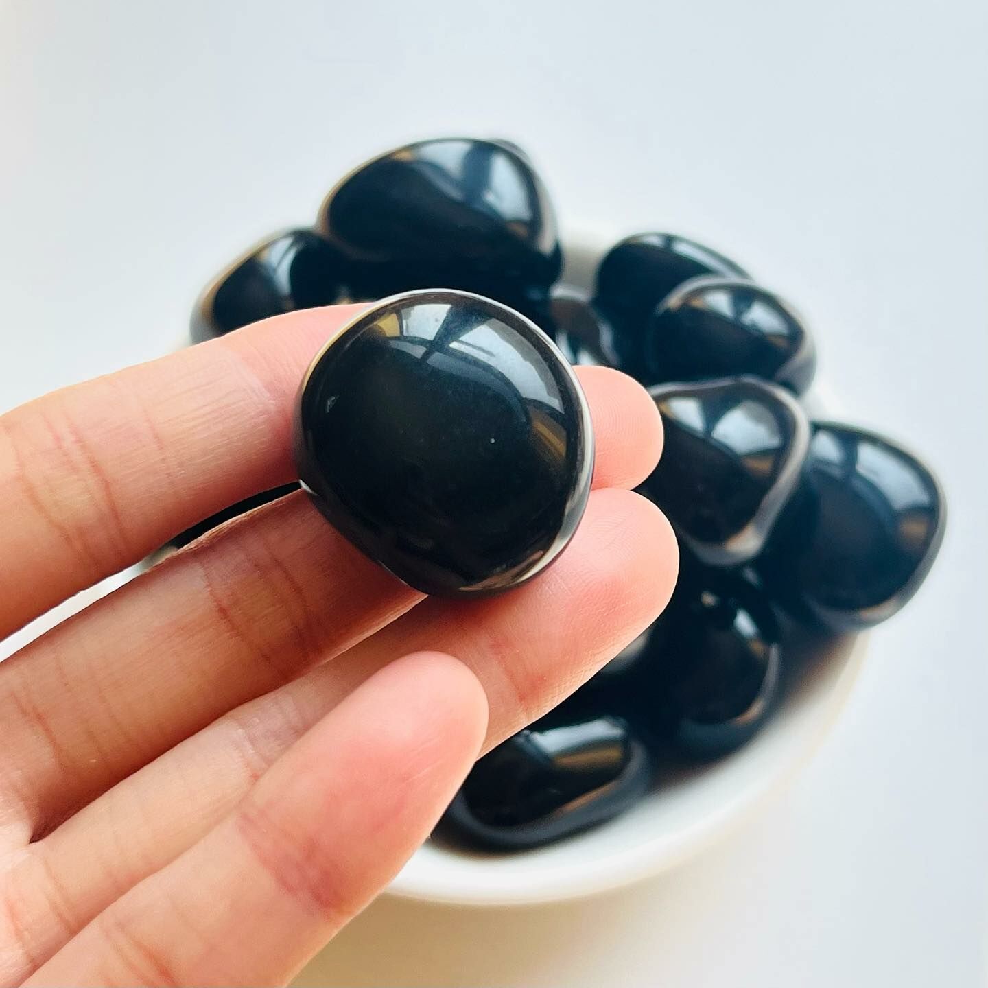 [原石] 黑曜石 水晶滾石