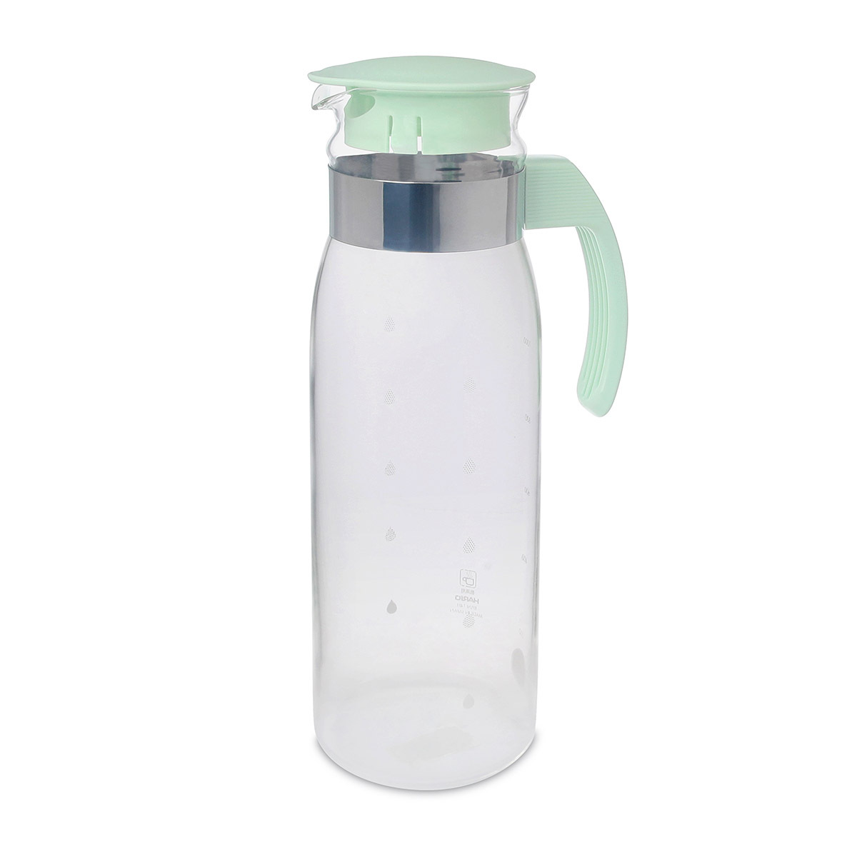 日本HARIO 1.4L 耐熱玻璃冷水瓶 -粉綠 -RPLN-14PSG