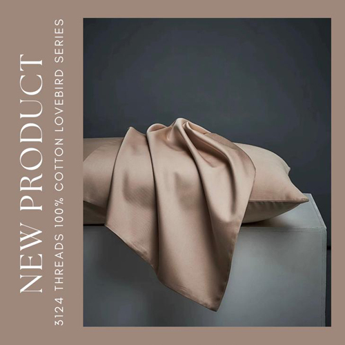 Black Smith - 3124 針埃及棉LoveBird枕頭袋一對(摩卡米)