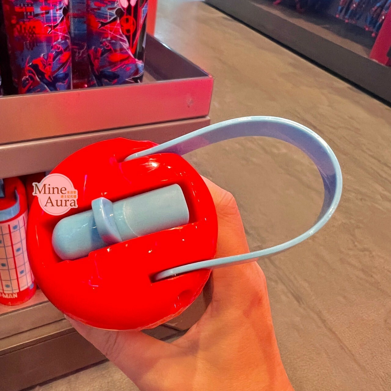 蜘蛛人 Spider-Man 蜘蛛格子圖案 紅蓋 水壺 漫威 Marvel -香港迪士尼樂園