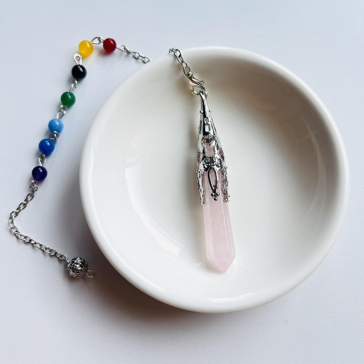 [原石]  粉晶 水晶靈擺