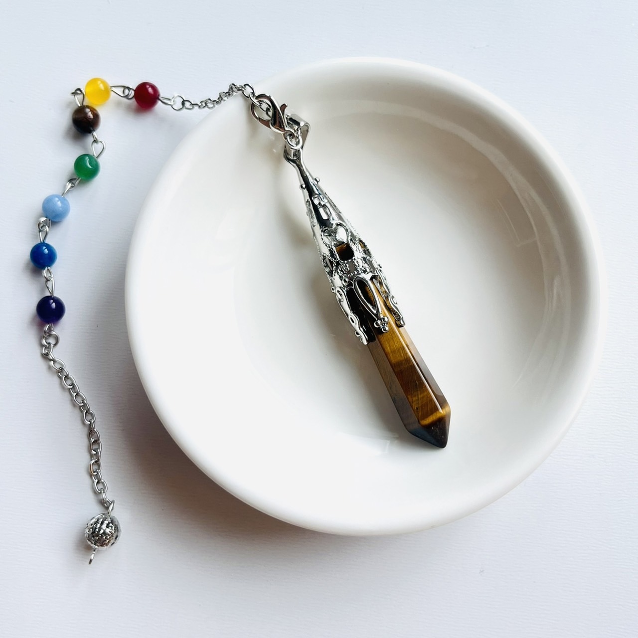 [原石] 黃虎眼石 水晶靈擺