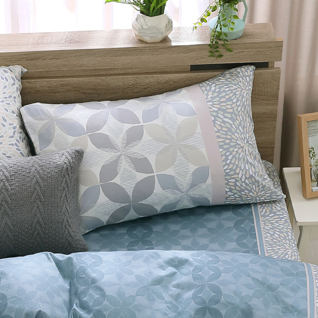 200織精梳棉床包組  | 2033 朱利安 藍  | 鴻宇