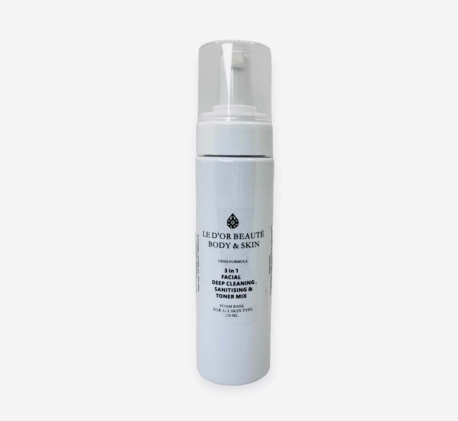 LE D'OR BEAUTÉ 三合一升級瑞士深層潔面, 消毒, 爽膚泡泡 (220ml)