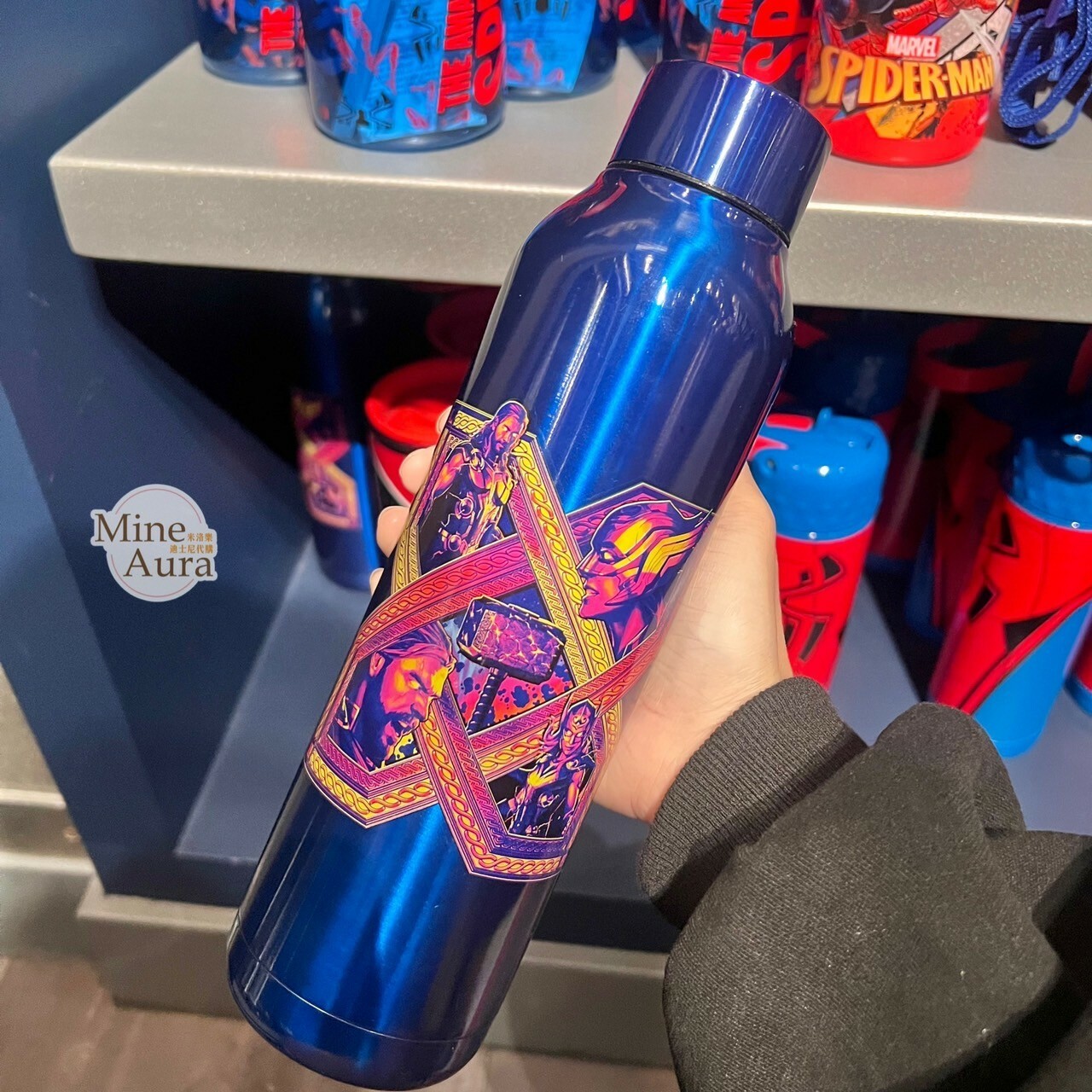 雷神索爾 Thor 圖案 藍色 水壺 漫威 Marvel -香港迪士尼樂園