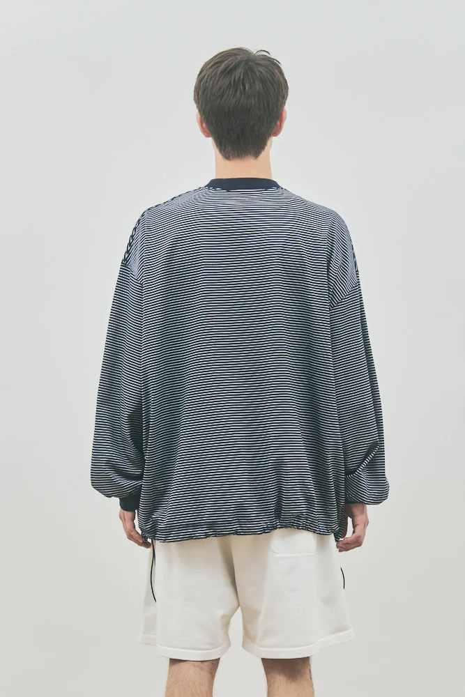 IS-NESS BALLOON BORDER LONG SLEEVE T-SHIRT (3COL)
