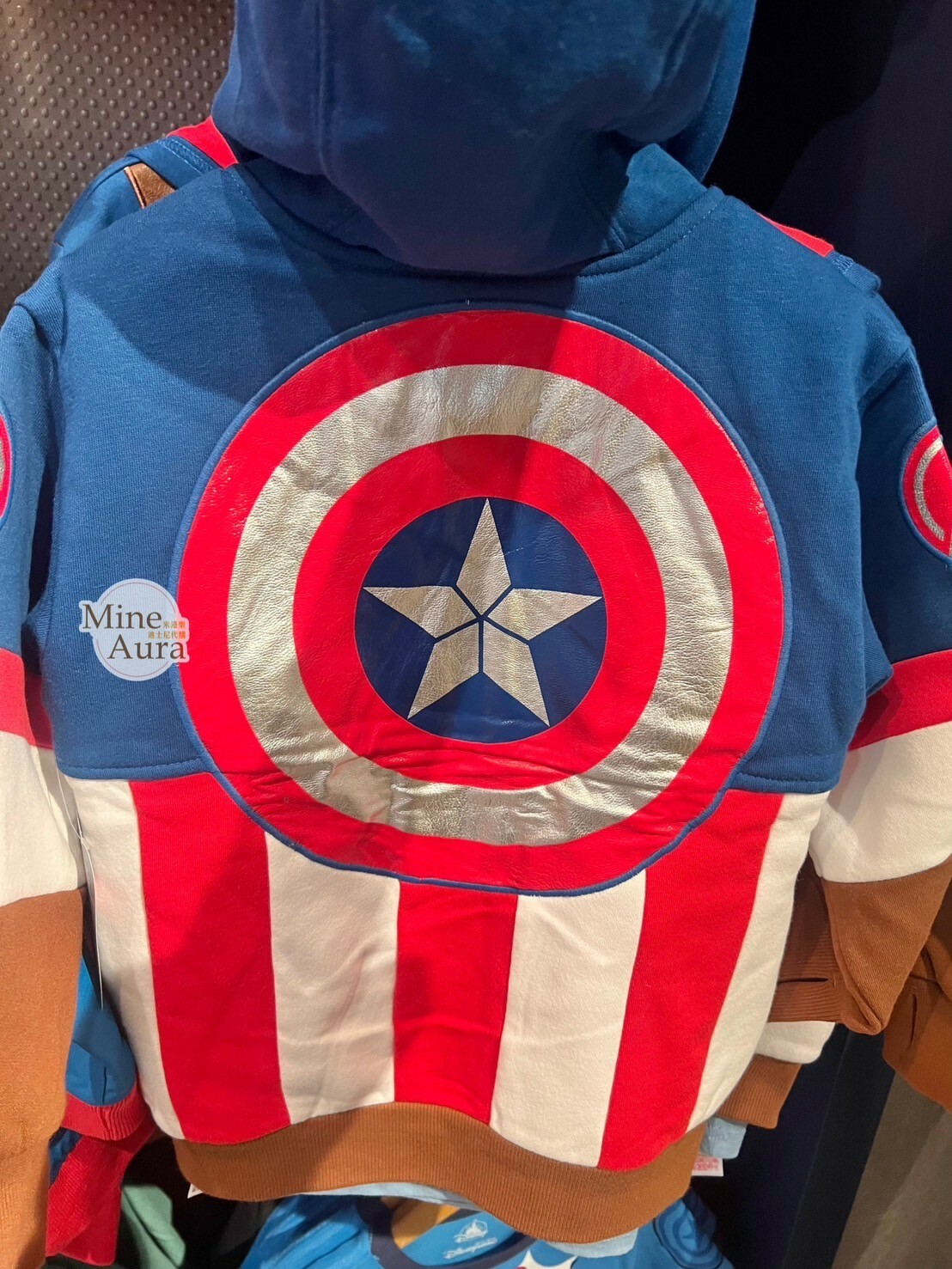 美國隊長 Captain America 盾牌圖案 小童 兒童 連帽設計 外套 漫威 Marvel -香港迪士尼樂園