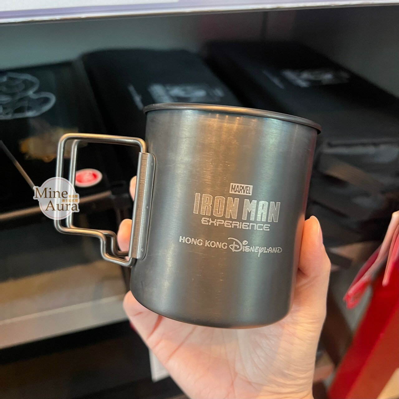 鋼鐵人 Iron Man 白線圖案 不鏽鋼 水杯 漫威 Marvel -香港迪士尼樂園