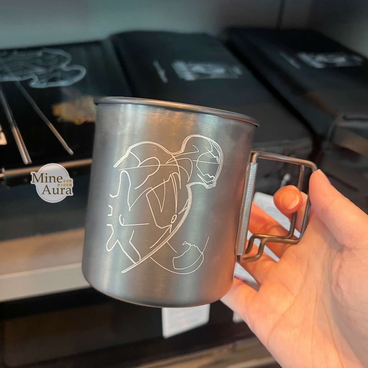 鋼鐵人 Iron Man 白線圖案 不鏽鋼 水杯 漫威 Marvel -香港迪士尼樂園