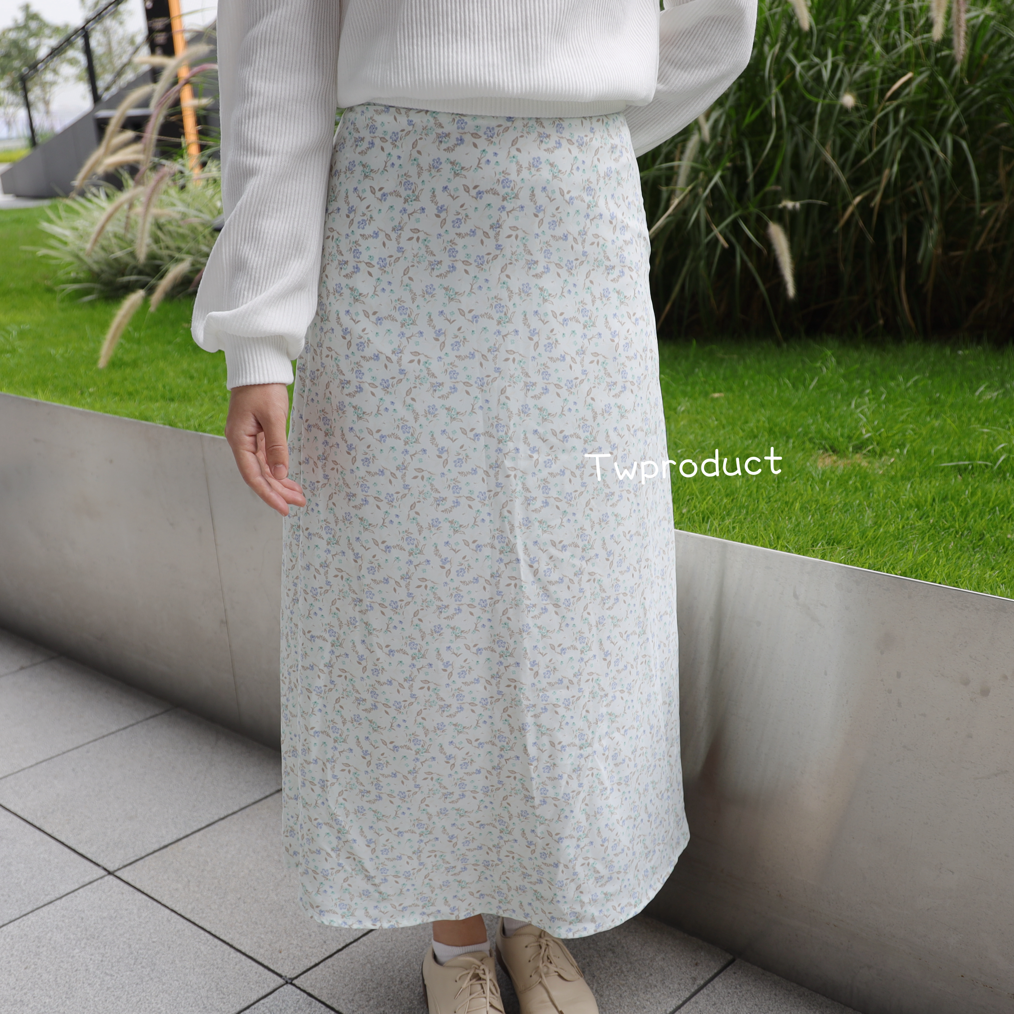 ||SKl237|| 滑身色彩繽紛碎花夏日長裙