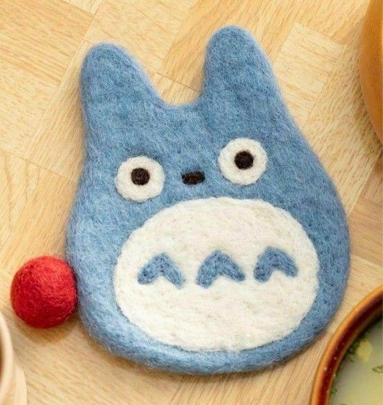 手工羊毛杯墊 龍貓 中龍貓