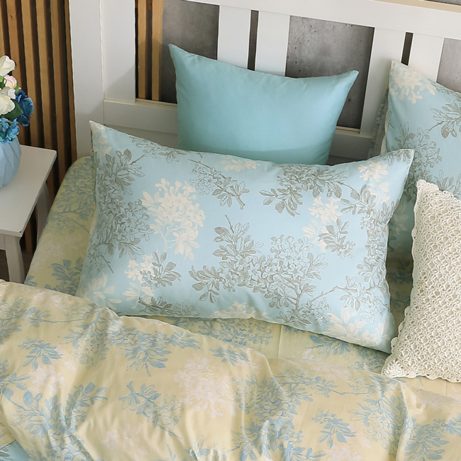 200織精梳棉床包組  |  2079 昆蒂娜 藍  | 鴻宇