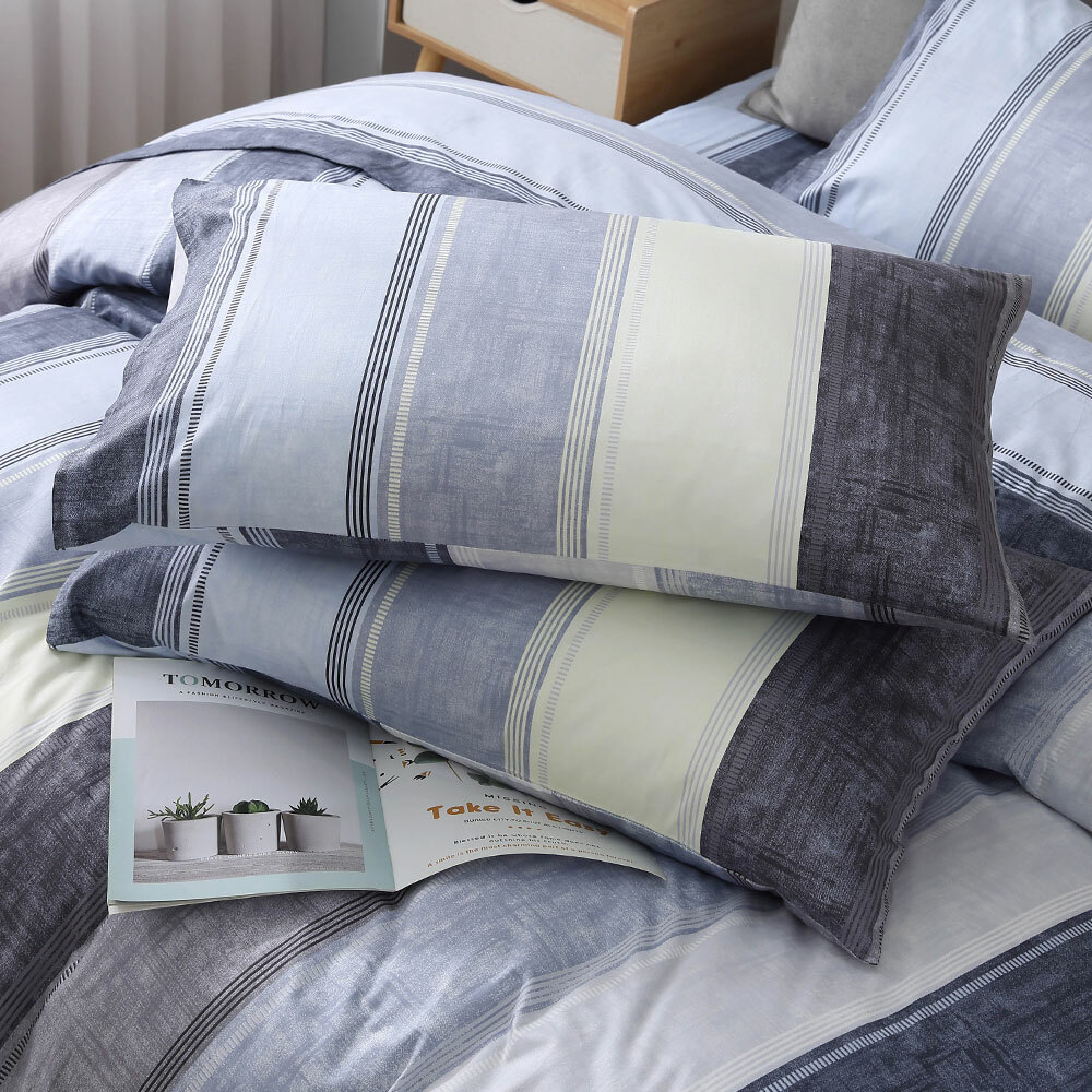 200織精梳棉床包組  | 2239 亞岱爾 藍  | 鴻宇