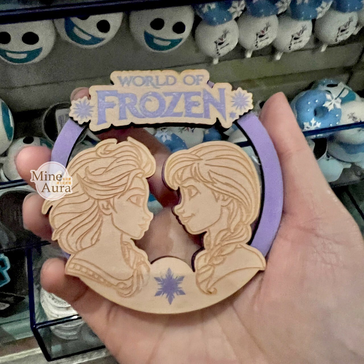 World of Frozen 限定 艾莎 Elsa 安娜Anna 圓形造型 磁鐵 冰雪奇緣 Frozen -香港迪士尼樂園
