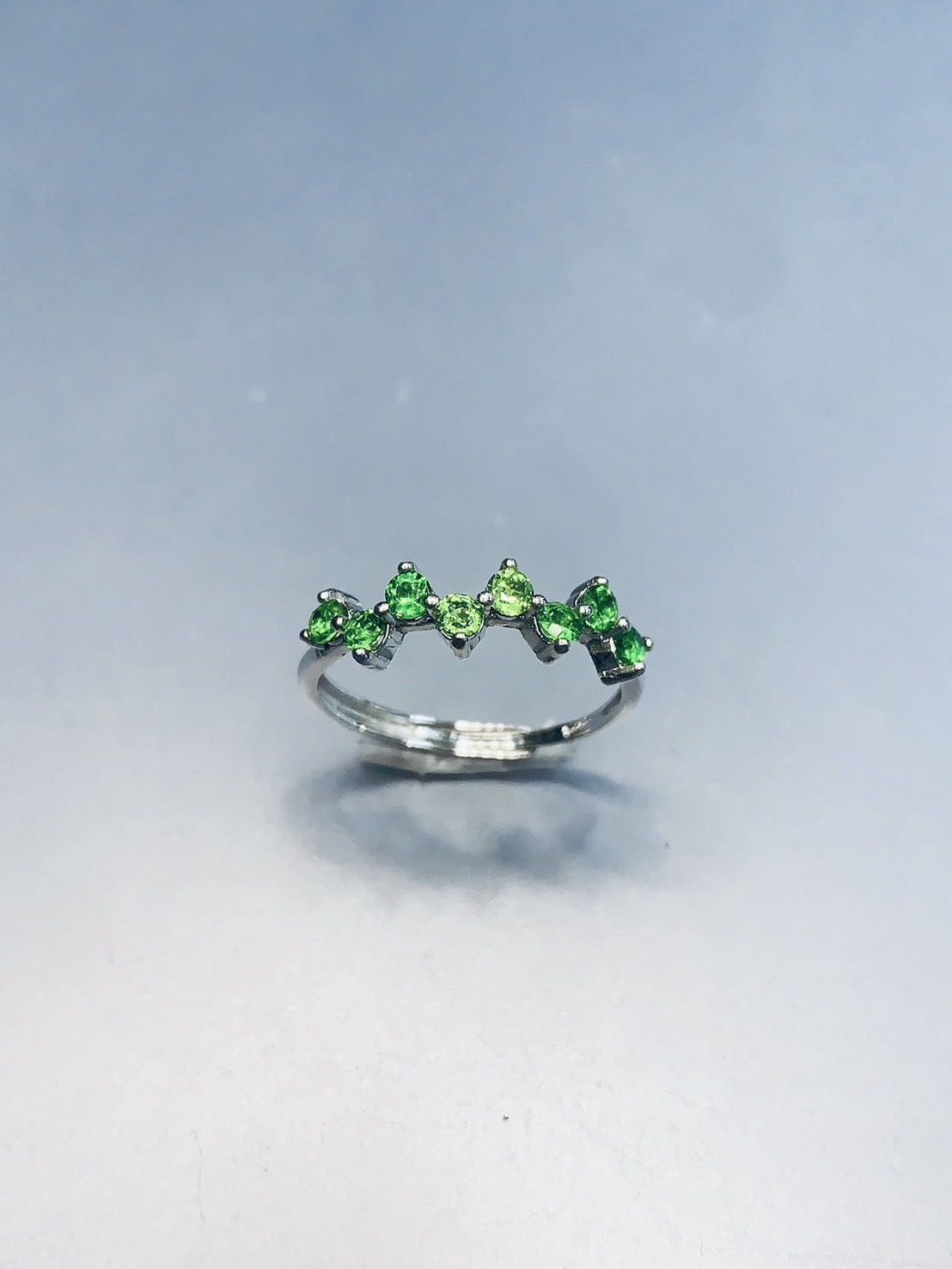 透輝石銀戒指丨八月丨聚正財與勇氣