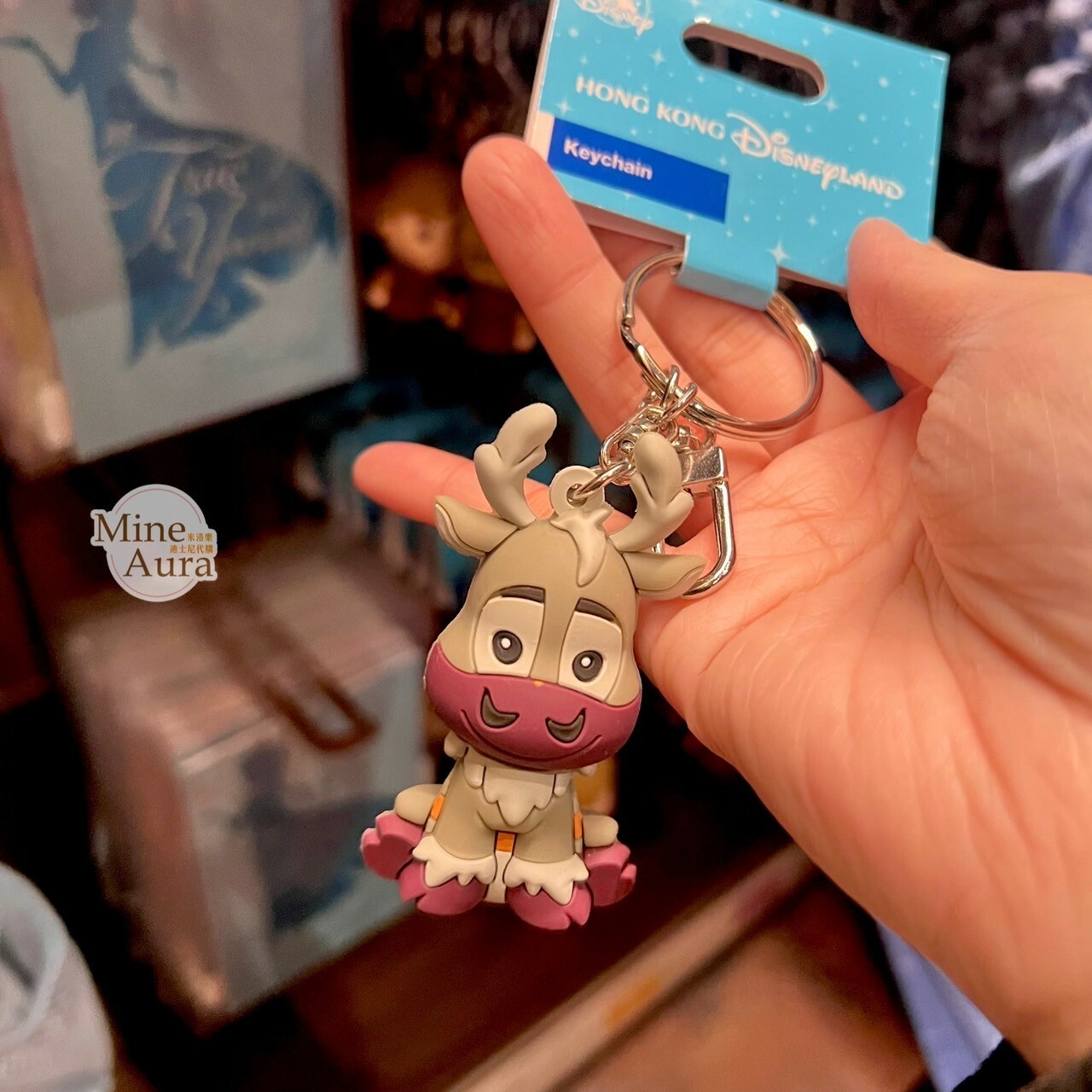 Q版 麋鹿 馴鹿 小斯 sven 立體 鑰匙圈 吊飾 冰雪奇緣 Frozen -香港迪士尼樂園