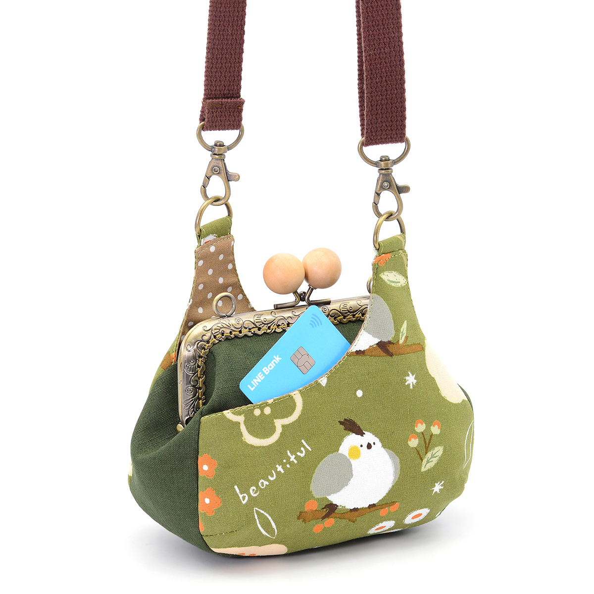 12.5公分ㄇ形花邊木珠口金【買口金送紙型】