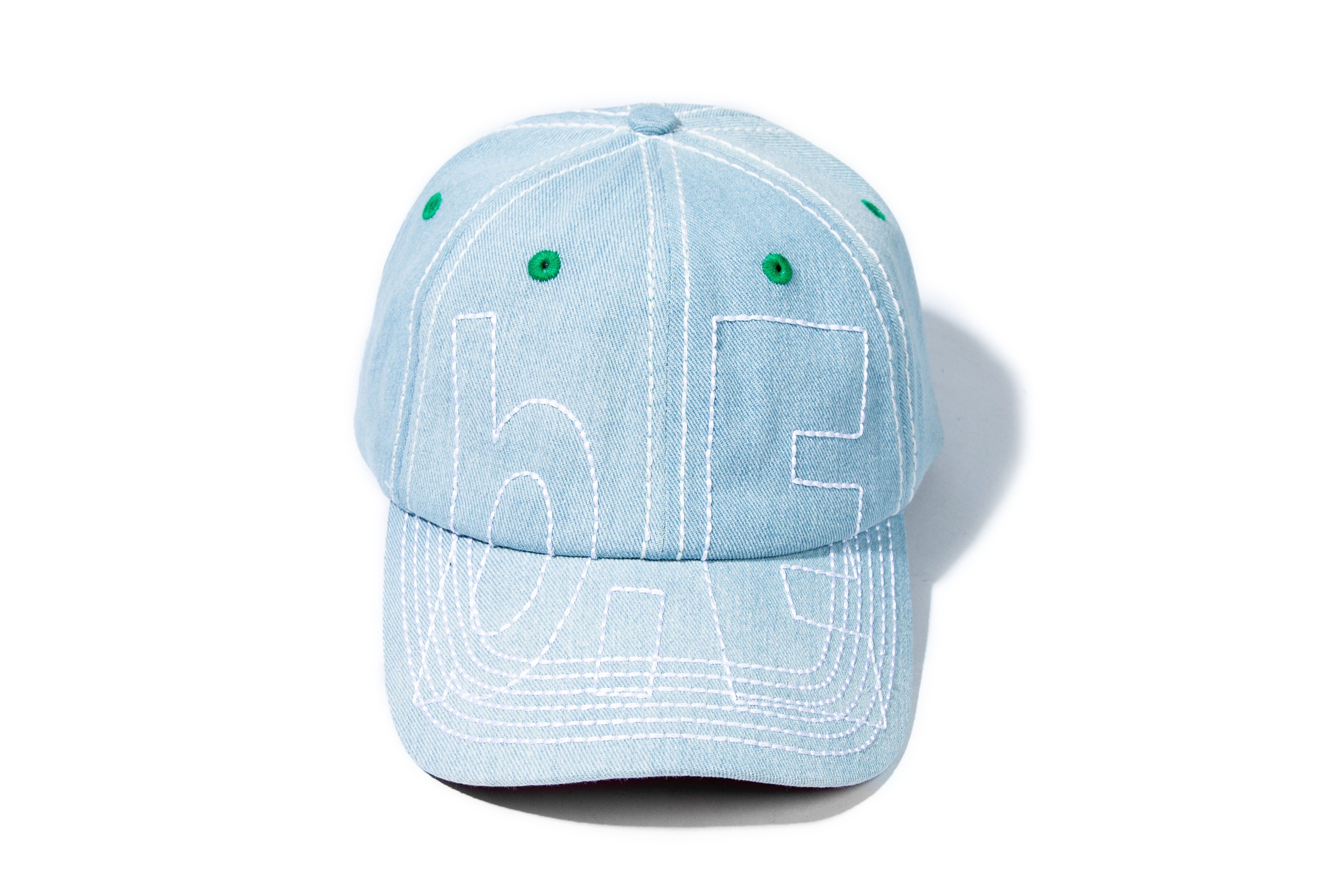b.Eautiful "VAPOR 6 PANEL HAT" (Light Denim/White)