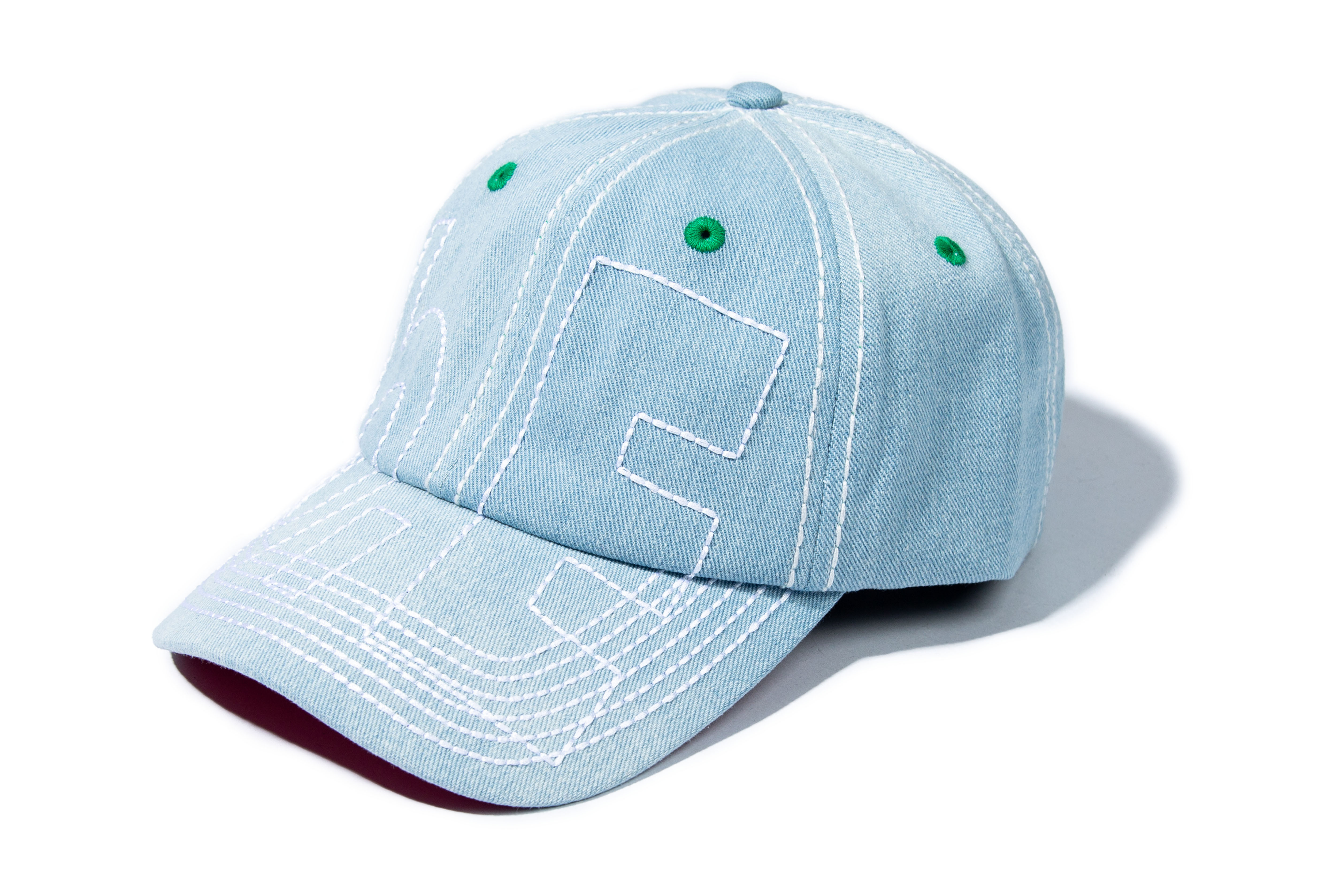 b.Eautiful "VAPOR 6 PANEL HAT" (Light Denim/White)