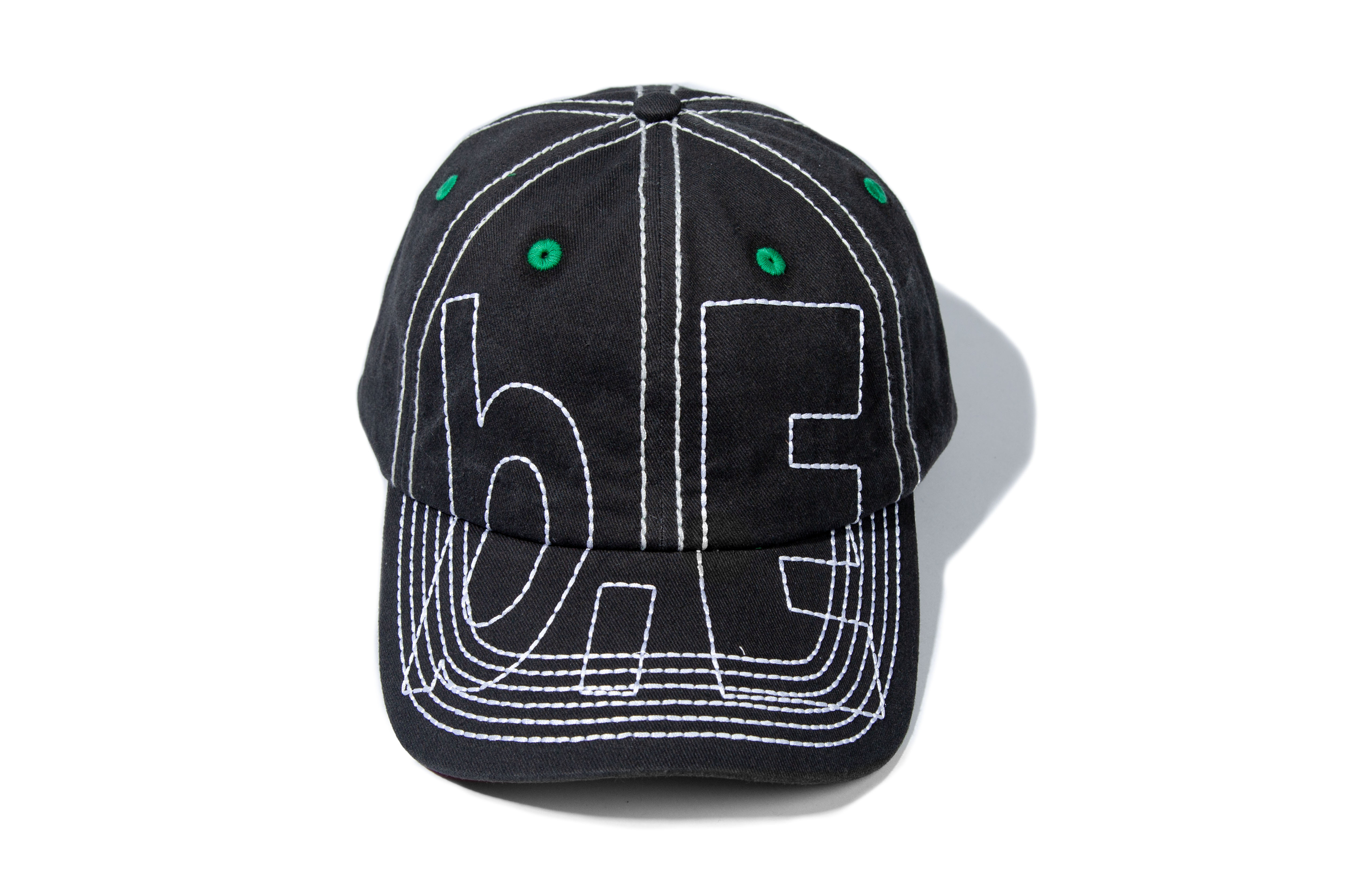 b.Eautiful "VAPOR 6 PANEL HAT" (Off-Black/White)