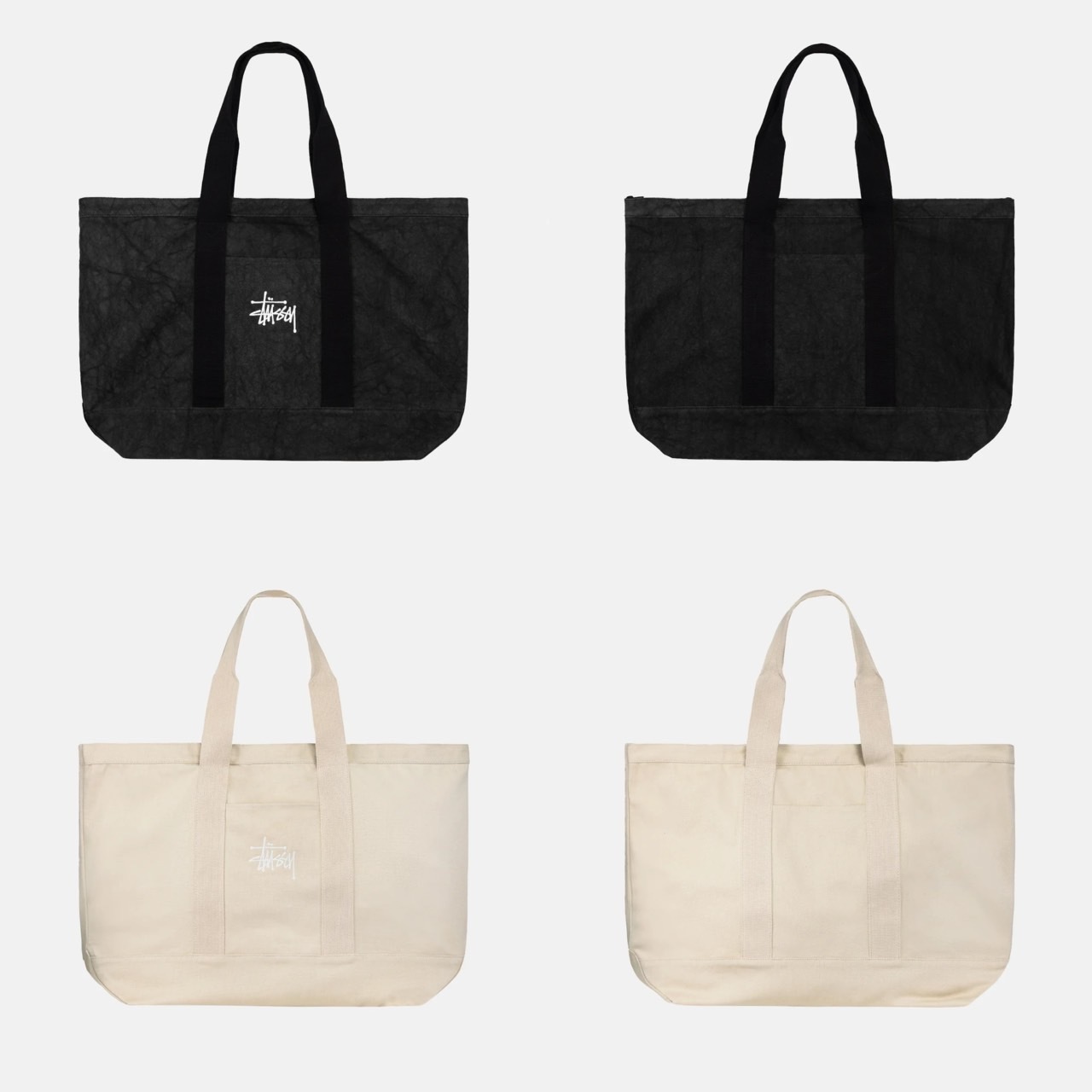STUSSY CANVAS EXTRA LARGE TOTE BAG 字體 托特包