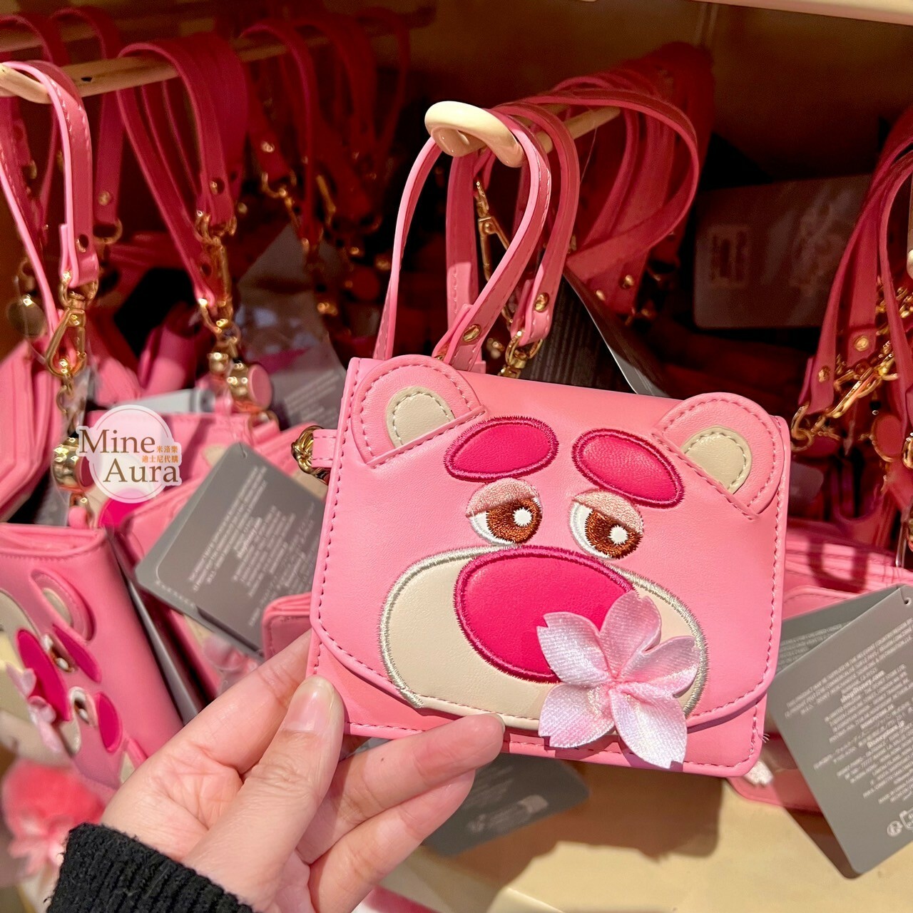 (限時特價) 櫻花物語系列 熊抱哥 Lotso 伸縮 票卡包 票卡夾 玩具總動員 Toy Story -上海迪士尼樂園