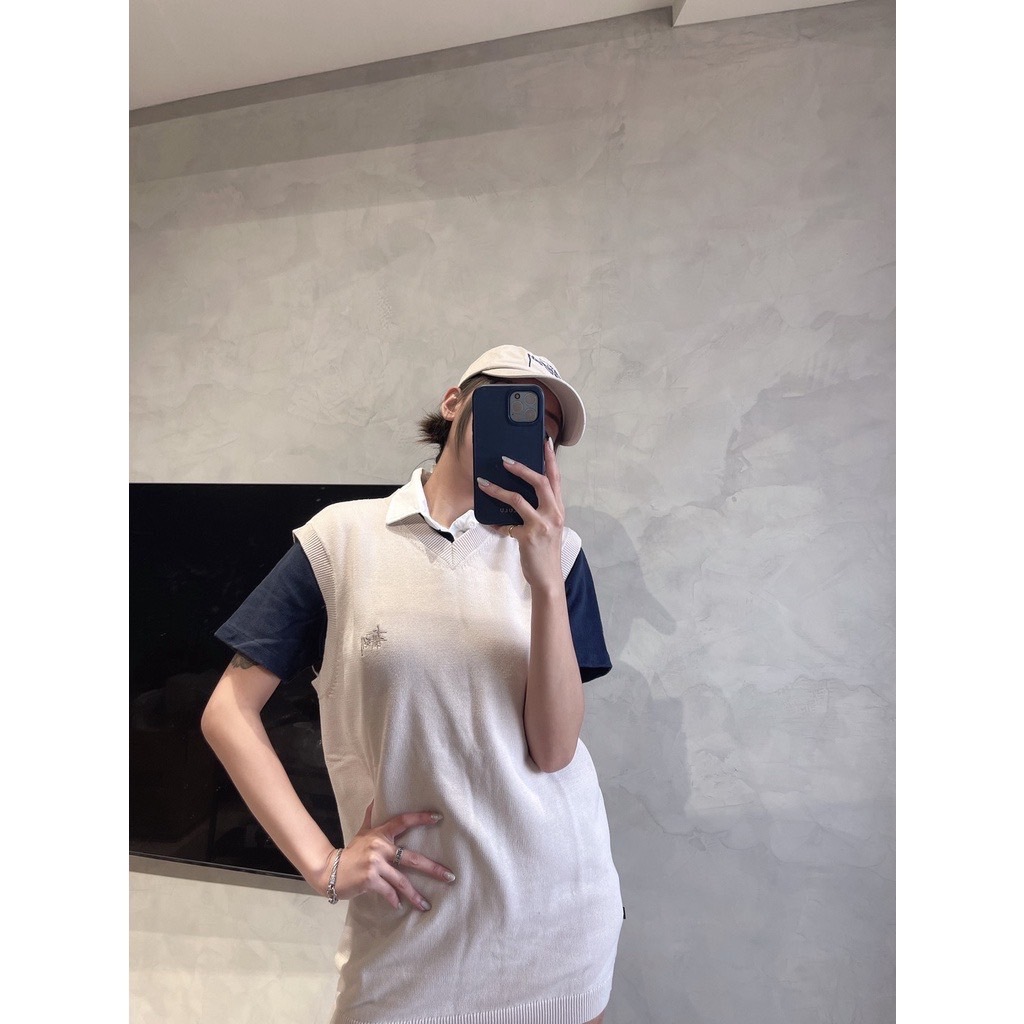 現貨  Stussy  毛衣 奶茶色 卡其 針織背心 淡奶油色