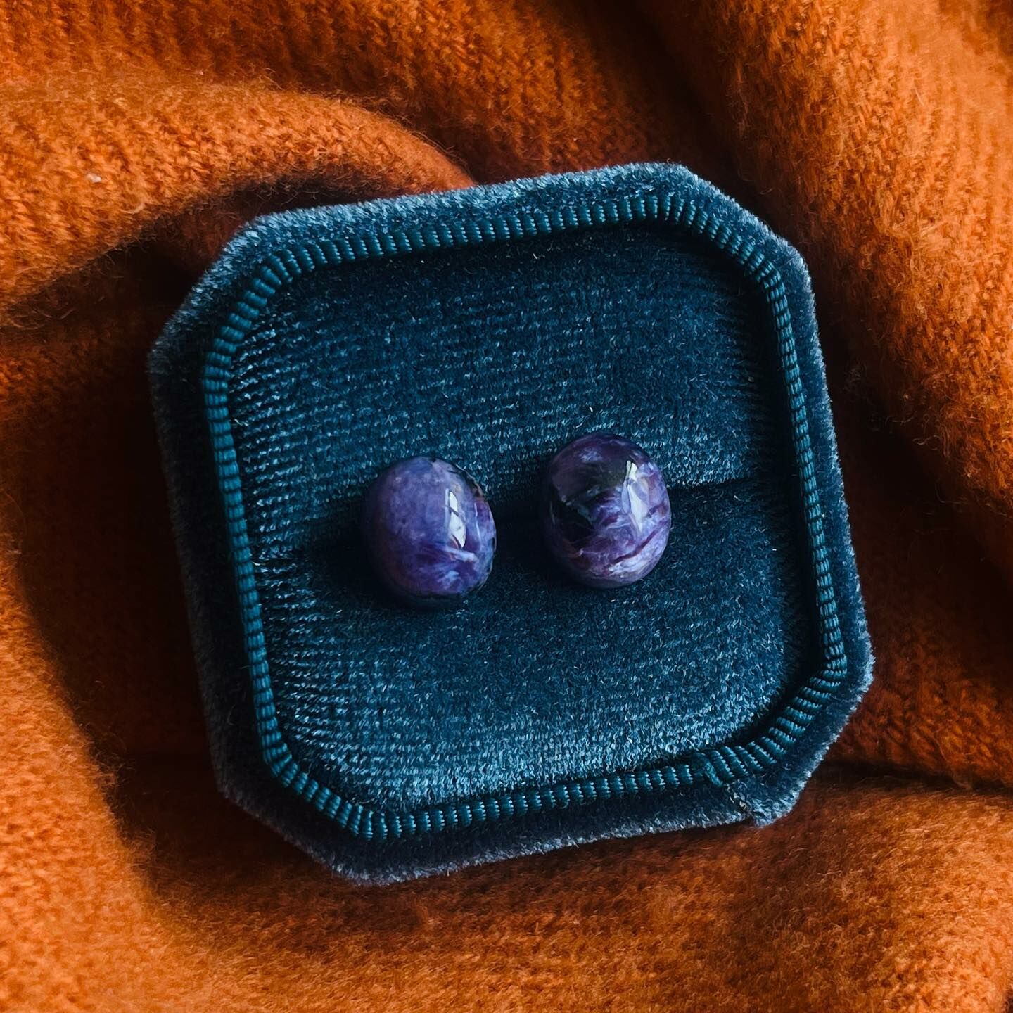 [原石] 紫龍晶 水晶耳環