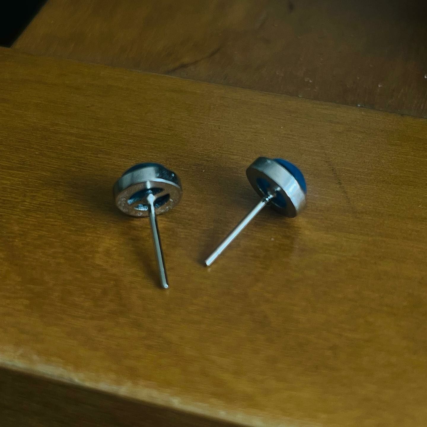 [原石] 藍晶石 水晶耳環