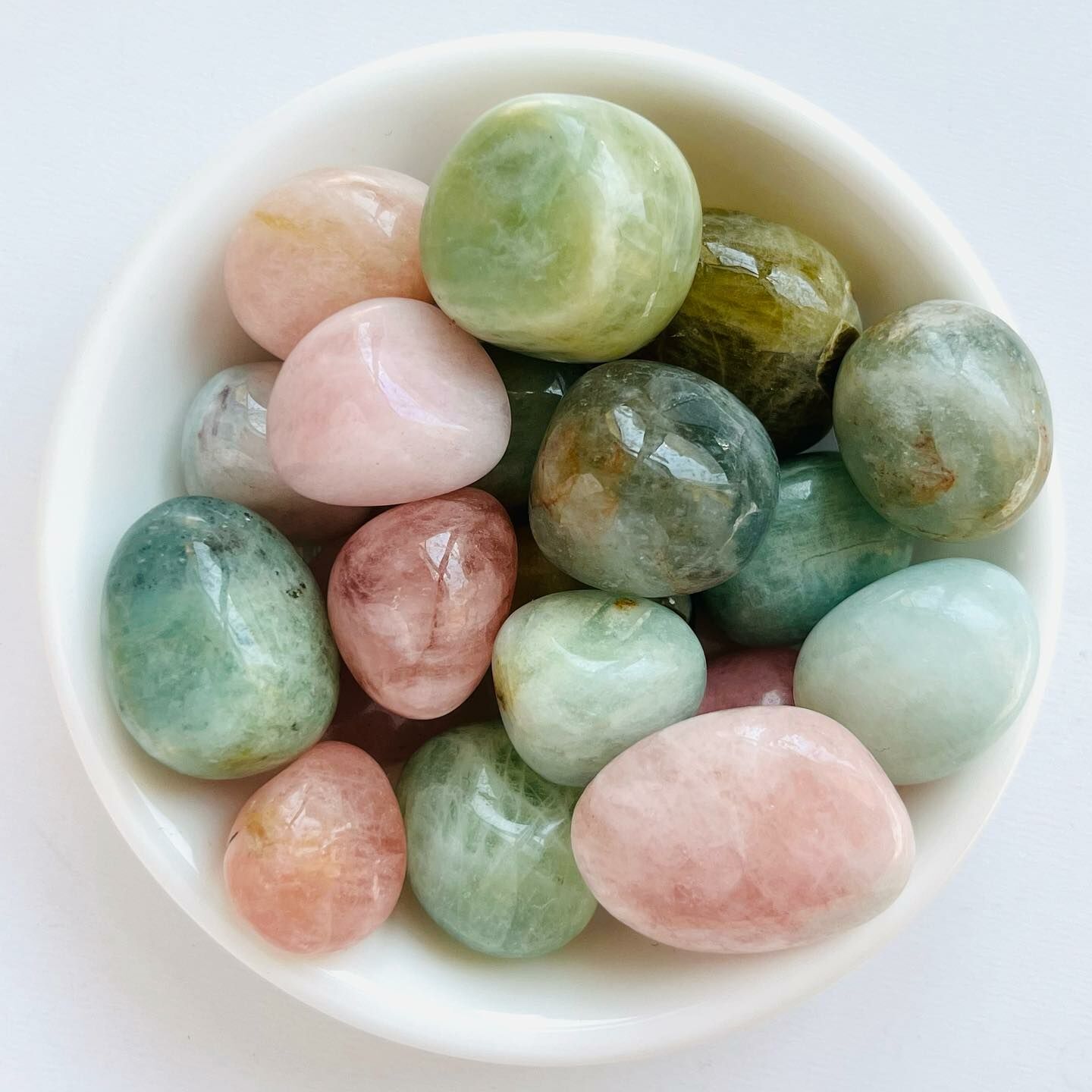 [原石] 摩根石 水晶滾石