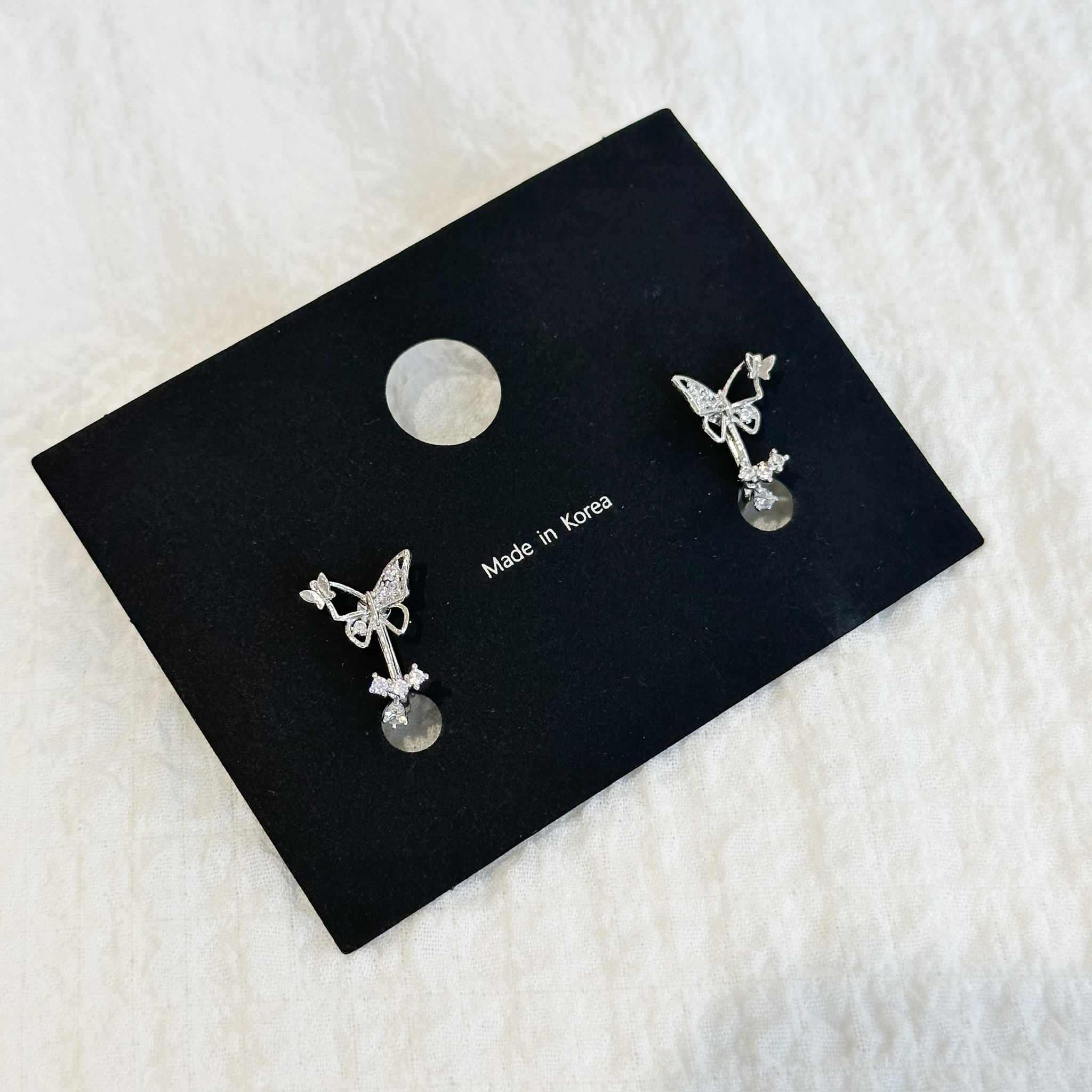 AC092 Tiny Butterfly Ear Clips