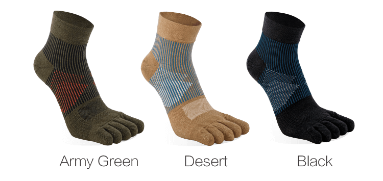 CHEGO Men's Talaria Toe Socks-color list